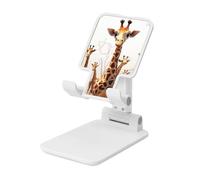 LKTPSKQRY Cute Cartoon Funny Giraffes Cell Phone Stand, Adjustable Angle Height Mobile Phone Holder for Desk,Folding Desktop Phone Stand, Portable Tablet Stand Compatible with 4.4"-6.3" Smartphone