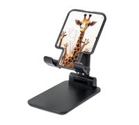 LKTPSKQRY Cute Cartoon Funny Giraffes Cell Phone Stand, Adjustable Angle Height Mobile Phone Holder for Desk,Folding Desktop Phone Stand, Portable Tablet Stand Compatible with 4.4"-6.3" Smartphone
