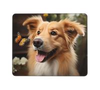LKTPSKQRY Cute Dog Animal Mouse Pad with Stitched Edge, Comfortable Mouse Pads with Non-Slip Rubber Base Gaming Mouse Mat Washable Mousepads Computers Laptop Desk Accessories for Office 10 x 12 inch