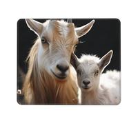 LKTPSKQRY Cute goat Mouse Pad with Stitched Edge, Comfortable Mouse Pads with Non-Slip Rubber Base Gaming Mouse Mat Washable Mousepads Computers Laptop Desk Accessories for Office 7.9 x 9.5 in