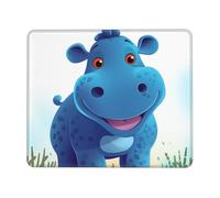 LKTPSKQRY Cute Hippo Mouse Pad with Stitched Edge, Comfortable Mouse Pads with Non-Slip Rubber Base Gaming Mouse Mat Washable Mousepads Computers Laptop Desk Accessories for Office 10 x 12 inch