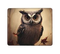 LKTPSKQRY Cute Owl Mouse Pad with Stitched Edge, Comfortable Mouse Pads with Non-Slip Rubber Base Gaming Mouse Mat Washable Mousepads Computers Laptop Desk Accessories for Office 7.9 x 9.5 in