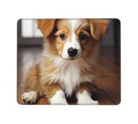 LKTPSKQRY Cute Puppy Dog Mouse Pad with Stitched Edge, Comfortable Mouse Pads with Non-Slip Rubber Base Gaming Mouse Mat Washable Mousepads Computers Laptop Desk Accessories for Office 7.9 x 9.5 in