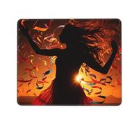 LKTPSKQRY Dance Music Mouse Pad with Stitched Edge, Comfortable Mouse Pads with Non-Slip Rubber Base Gaming Mouse Mat Washable Mousepads Computers Laptop Desk Accessories for Office 10 x 12 inch