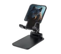 LKTPSKQRY Fantasy Wolf Cell Phone Stand, Adjustable Angle Height Mobile Phone Holder for Desk,Folding Desktop Phone Stand, Portable Tablet Stand Compatible with 4.4"-6.3" Smartphone