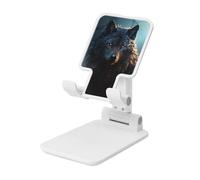 LKTPSKQRY Fantasy Wolf Cell Phone Stand, Adjustable Angle Height Mobile Phone Holder for Desk,Folding Desktop Phone Stand, Portable Tablet Stand Compatible with 4.4"-6.3" Smartphone