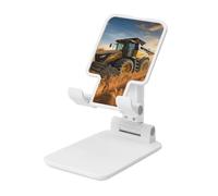 LKTPSKQRY Farm Tractor Harvest Cell Phone Stand, Adjustable Angle Height Mobile Phone Holder for Desk,Folding Desktop Phone Stand, Portable Tablet Stand Compatible with 4.4"-6.3" Smartphone