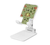 LKTPSKQRY Frogs and mushrooms Cell Phone Stand, Adjustable Angle Height Mobile Phone Holder for Desk,Folding Desktop Phone Stand, Portable Tablet Stand Compatible with 4.4"-6.3" Smartphone