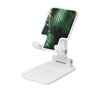 LKTPSKQRY Green Snakeskin Cell Phone Stand, Adjustable Angle Height Mobile Phone Holder for Desk,Folding Desktop Phone Stand, Portable Tablet Stand Compatible with 4.4"-6.3" Smartphone