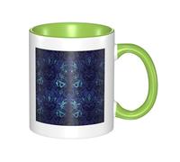 LKTPSKQRY Large Ceramic Coffee Mugs,11oz Coffee Cups with Handle,Novelty Porcelain Mug Blue Black Goth Spooky Tea Mugs for Women Men Big Tea Cup,Latte Mug for Milk, Hot Tea,Microwave Safe