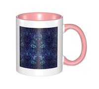 LKTPSKQRY Large Ceramic Coffee Mugs,11oz Coffee Cups with Handle,Novelty Porcelain Mug Blue Black Goth Spooky Tea Mugs for Women Men Big Tea Cup,Latte Mug for Milk, Hot Tea,Microwave Safe