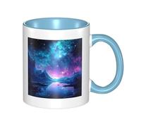 LKTPSKQRY Large Ceramic Coffee Mugs,11oz Coffee Cups with Handle,Novelty Porcelain Mug Cool Star River Tea Mugs for Women Men Big Tea Cup,Latte Mug for Milk, Hot Tea,Microwave Safe