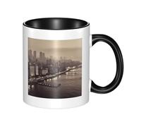 LKTPSKQRY Large Ceramic Coffee Mugs,11oz Coffee Cups with Handle,Novelty Porcelain Mug Mumbai City of Dreams Tea Mugs for Women Men Big Tea Cup,Latte Mug for Milk, Hot Tea,Microwave Safe