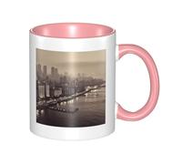 LKTPSKQRY Large Ceramic Coffee Mugs,11oz Coffee Cups with Handle,Novelty Porcelain Mug Mumbai City of Dreams Tea Mugs for Women Men Big Tea Cup,Latte Mug for Milk, Hot Tea,Microwave Safe