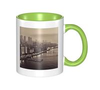 LKTPSKQRY Large Ceramic Coffee Mugs,11oz Coffee Cups with Handle,Novelty Porcelain Mug Mumbai City of Dreams Tea Mugs for Women Men Big Tea Cup,Latte Mug for Milk, Hot Tea,Microwave Safe