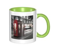 LKTPSKQRY Large Ceramic Coffee Mugs,11oz Coffee Cups with Handle,Novelty Porcelain Mug Telephone Booth Tea Mugs for Women Men Big Tea Cup,Latte Mug for Milk, Hot Tea,Microwave Safe