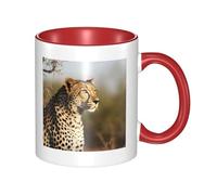 LKTPSKQRY Large Ceramic Coffee Mugs,11oz Coffee Cups with Handle,Novelty Porcelain Mug Wild Animal Leopard Tea Mugs for Women Men Big Tea Cup,Latte Mug for Milk, Hot Tea,Microwave Safe