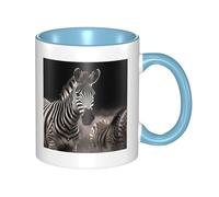 LKTPSKQRY Large Ceramic Coffee Mugs,11oz Coffee Cups with Handle,Novelty Porcelain Mug Wild Animals Zebra Tea Mugs for Women Men Big Tea Cup,Latte Mug for Milk, Hot Tea,Microwave Safe