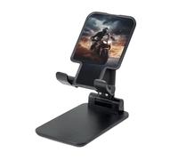 LKTPSKQRY Man Ride A Motorcycle Cell Phone Stand, Adjustable Angle Height Mobile Phone Holder for Desk,Folding Desktop Phone Stand, Portable Tablet Stand Compatible with 4.4"-6.3" Smartphone