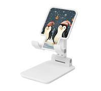 LKTPSKQRY Merry Christmas Penguins Cell Phone Stand, Adjustable Angle Height Mobile Phone Holder for Desk,Folding Desktop Phone Stand, Portable Tablet Stand Compatible with 4.4"-6.3" Smartphone