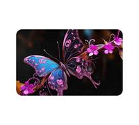 LKTPSKQRY Nice Butterfly Front Door Mat, All-Weather Heavy Duty Welcome Floor Mat for Outdoor Indoor,Dirt Trapper Absorbent Entryway Rugs, Non-Slip Low Profile Doormat Area Rug,80 x 49 cm