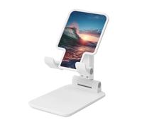 LKTPSKQRY Ocean Tide Waves Cell Phone Stand, Adjustable Angle Height Mobile Phone Holder for Desk,Folding Desktop Phone Stand, Portable Tablet Stand Compatible with 4.4"-6.3" Smartphone