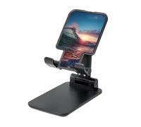 LKTPSKQRY Ocean Tide Waves Cell Phone Stand, Adjustable Angle Height Mobile Phone Holder for Desk,Folding Desktop Phone Stand, Portable Tablet Stand Compatible with 4.4"-6.3" Smartphone