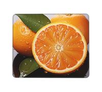 LKTPSKQRY Orange Mouse Pad with Stitched Edge, Comfortable Mouse Pads with Non-Slip Rubber Base Gaming Mouse Mat Washable Mousepads Computers Laptop Desk Accessories for Office 7 x 8.6 in