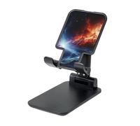 LKTPSKQRY Outer Space Stars Cell Phone Stand, Adjustable Angle Height Mobile Phone Holder for Desk,Folding Desktop Phone Stand, Portable Tablet Stand Compatible with 4.4"-6.3" Smartphone