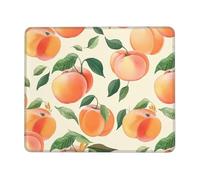 LKTPSKQRY Peach Mouse Pad with Stitched Edge, Comfortable Mouse Pads with Non-Slip Rubber Base Gaming Mouse Mat Washable Mousepads Computers Laptop Desk Accessories for Office 10 x 12 inch