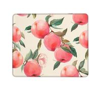 LKTPSKQRY Peach Mouse Pad with Stitched Edge, Comfortable Mouse Pads with Non-Slip Rubber Base Gaming Mouse Mat Washable Mousepads Computers Laptop Desk Accessories for Office 8.3 x 10.3 in