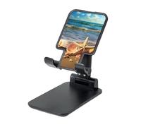 LKTPSKQRY Seashells on the Sandy Beach Cell Phone Stand, Adjustable Angle Height Mobile Phone Holder for Desk,Folding Desktop Phone Stand, Portable Tablet Stand Compatible with 4.4"-6.3" Smartphone