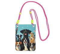 LKTPSKQRY Small Crossbody Bags for Women Cell Phone Bag Mini Sling Bag A large group of dogs Phone Purses Cellphone Wallet