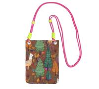 LKTPSKQRY Small Crossbody Bags for Women Cell Phone Bag Mini Sling Bag Alpaca in the forest Phone Purses Cellphone Wallet