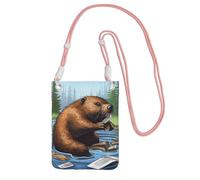 LKTPSKQRY Small Crossbody Bags for Women Cell Phone Bag Mini Sling Bag Busy Beaver Cartoon Phone Purses Cellphone Wallet