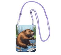 LKTPSKQRY Small Crossbody Bags for Women Cell Phone Bag Mini Sling Bag Busy Beaver Cartoon Phone Purses Cellphone Wallet