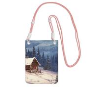 LKTPSKQRY Small Crossbody Bags for Women Cell Phone Bag Mini Sling Bag Cabin in the woods Phone Purses Cellphone Wallet