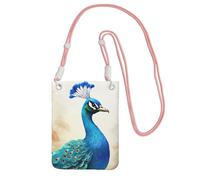 LKTPSKQRY Small Crossbody Bags for Women Cell Phone Bag Mini Sling Bag Cartoon blue peacock Phone Purses Cellphone Wallet