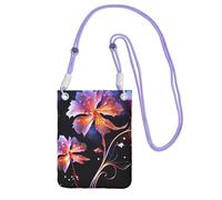 LKTPSKQRY Small Crossbody Bags for Women Cell Phone Bag Mini Sling Bag Cool Decorative FLowers Phone Purses Cellphone Wallet