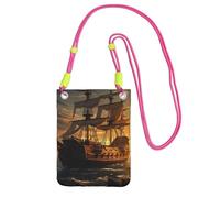 LKTPSKQRY Small Crossbody Bags for Women Cell Phone Bag Mini Sling Bag Fantasy pirate ship Phone Purses Cellphone Wallet