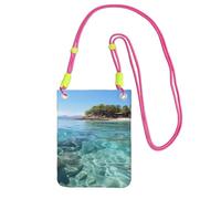 LKTPSKQRY Small Crossbody Bags for Women Cell Phone Bag Mini Sling Bag Fiji Island and Clear Sea Phone Purses Cellphone Wallet