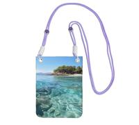 LKTPSKQRY Small Crossbody Bags for Women Cell Phone Bag Mini Sling Bag Fiji Island and Clear Sea Phone Purses Cellphone Wallet