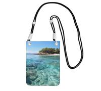 LKTPSKQRY Small Crossbody Bags for Women Cell Phone Bag Mini Sling Bag Fiji Island and Clear Sea Phone Purses Cellphone Wallet