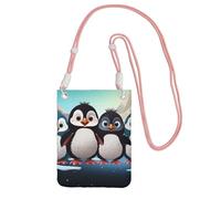 LKTPSKQRY Small Crossbody Bags for Women Cell Phone Bag Mini Sling Bag Five cute penguins Phone Purses Cellphone Wallet