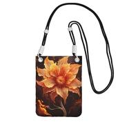 LKTPSKQRY Small Crossbody Bags for Women Cell Phone Bag Mini Sling Bag Flame Flower Phone Purses Cellphone Wallet