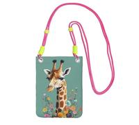 LKTPSKQRY Small Crossbody Bags for Women Cell Phone Bag Mini Sling Bag Giraffe with flowers Phone Purses Cellphone Wallet