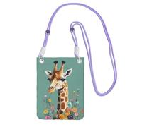 LKTPSKQRY Small Crossbody Bags for Women Cell Phone Bag Mini Sling Bag Giraffe with flowers Phone Purses Cellphone Wallet