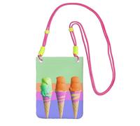 LKTPSKQRY Small Crossbody Bags for Women Cell Phone Bag Mini Sling Bag Ice cream rainbow gradient Phone Purses Cellphone Wallet