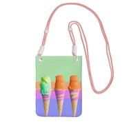 LKTPSKQRY Small Crossbody Bags for Women Cell Phone Bag Mini Sling Bag Ice cream rainbow gradient Phone Purses Cellphone Wallet