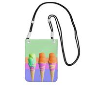 LKTPSKQRY Small Crossbody Bags for Women Cell Phone Bag Mini Sling Bag Ice cream rainbow gradient Phone Purses Cellphone Wallet